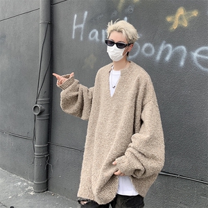 B319 P63秋冬男装毛衣纯色打底衫男装休闲宽松线衫图片