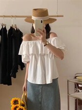 两穿荷叶边小衫，其它，驿谷