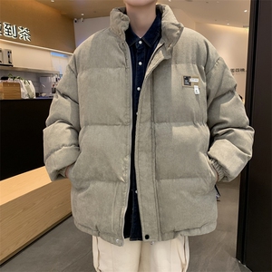 情侣装冬季灯芯绒立领加厚棉衣男女潮牌宽松保暖棉袄M091-P85图片