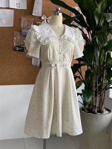 【现货】蝴蝶结碎花连衣裙,女装连衣裙,欧尼蒂