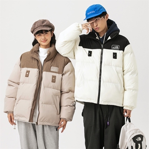 2026冬季新款男日系潮牌拼色宽松休闲棉服加厚外套MY378-F146