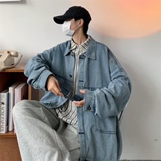 春季复古工装牛仔夹克男韩版百搭宽松ins情侣潮流外穿JK0523-P55，男装夹克，星座308B-1