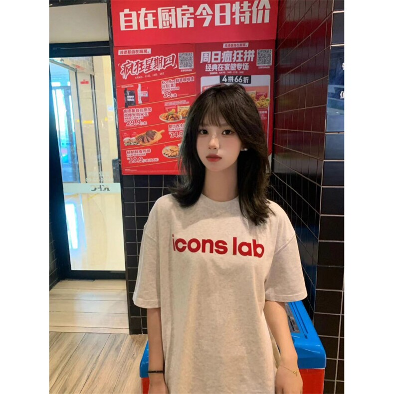 T0631-P25美式字母纯棉短袖花灰色高级感宽松上衣,男装T恤,星座617A-2
