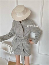 【现货】毛呢套装，女装职业装，F/TU