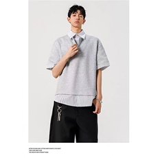 1506/QLD9020/P43翻领短袖polo衫夏季t恤韩版修身潮流百搭上衣，男装T恤，星座1506