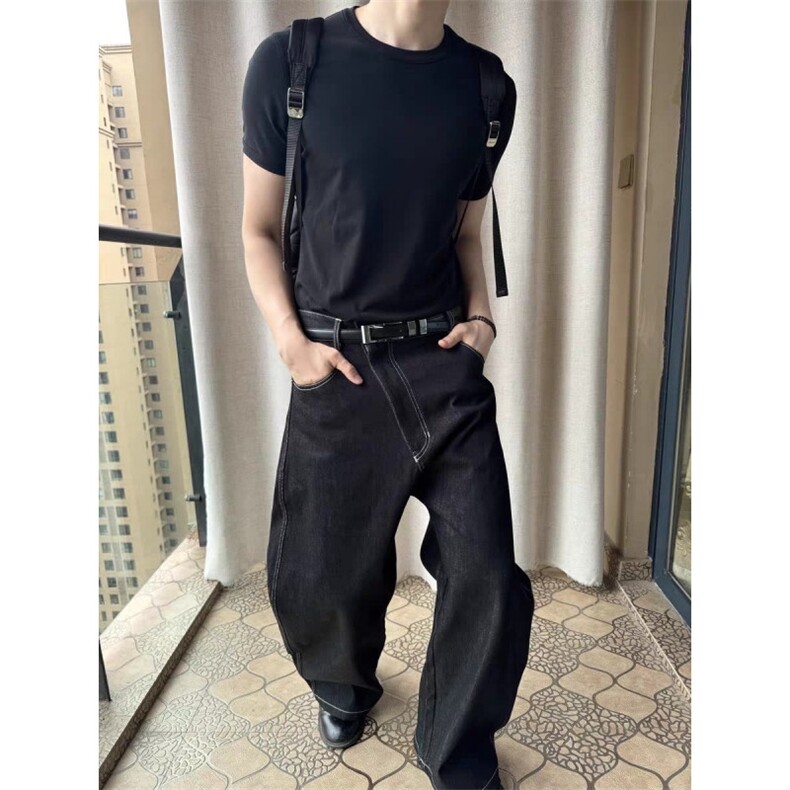 牛仔长裤气质慵懒ins时尚流行潮流新款日系原宿简约百搭文艺,男装牛仔裤,星座601-1