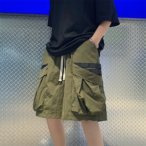 夏季飘带大口袋设计感短裤男潮牌五分裤街头百搭工装裤 K3005-P26图片