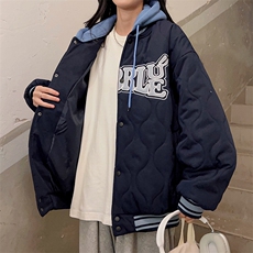A181-P108棉服冬装连帽可拆卸新款学生棉袄短款棒球棉衣外套，男装棉衣，星座911