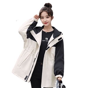 现货！女冬季新款韩版休闲宽松白鸭绒冲锋衣派克服羽绒服图片
