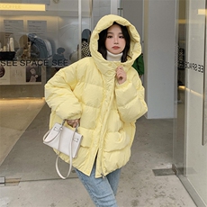 现货2025新款鹅黄短款面包棉服浙宝035/款号5822P160/K258，女装棉衣/棉服，2C053