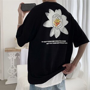 【】A003-HT1187-P25 夏装新款花朵印花短袖T恤 几物1图片