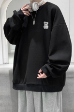 华夫格卫衣圆领卫衣男大码长袖t恤男外套HW76292-P30，男装卫衣，电商A040