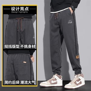 潮牌工装男士休闲裤秋冬加厚宽松束脚运动长裤Z8889-P40/加绒P48图片