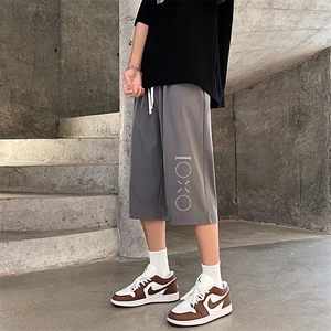 冰丝七分裤男大码速干短裤男五分裤 车景风格 QK72398-P25图片