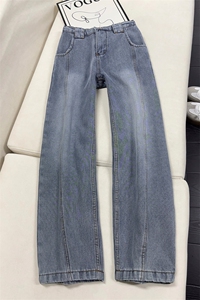 B221美式ins高街暗黑直筒加绒弯刀牛仔裤 LK25597-特P48控88图片