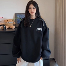 美式高街连帽卫衣男女款重磅硬挺潮牌恶魔眼oversize穿搭情侣外套，男装卫衣，电商A063