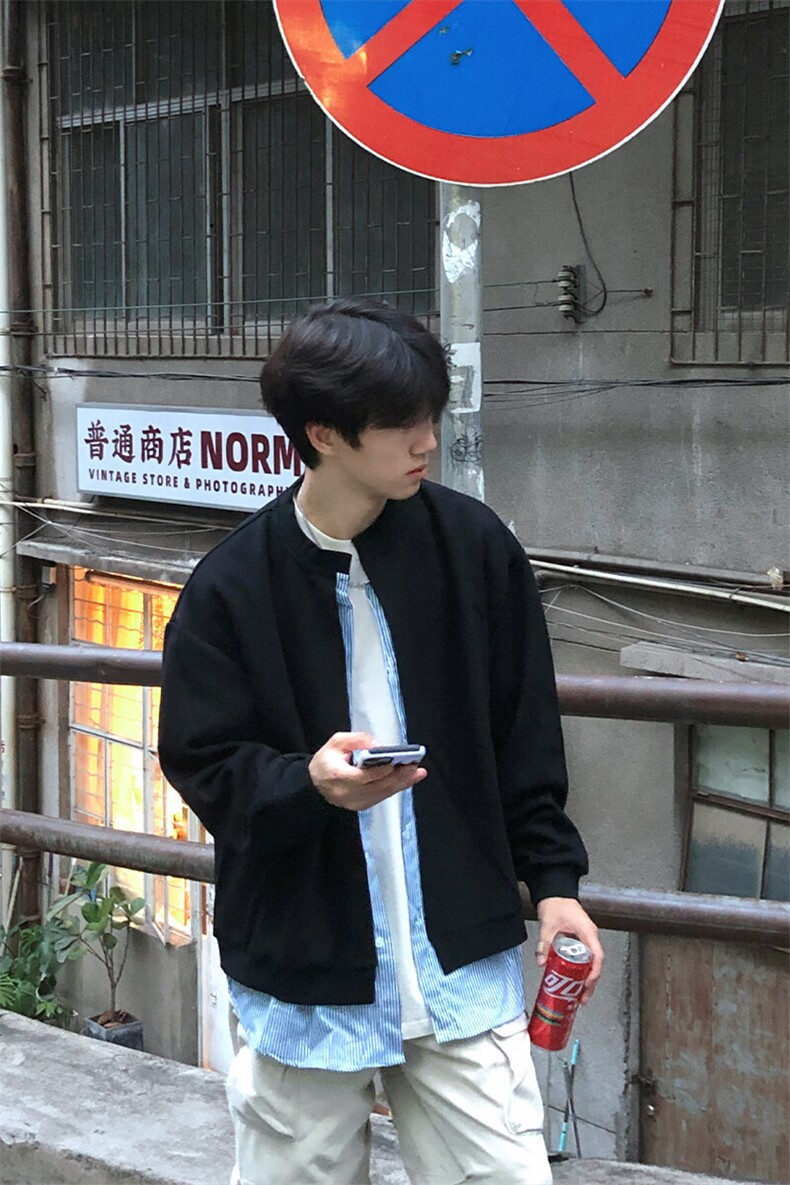 特P68无差价长袖重磅假两件春秋长袖卫衣-HW3585港风街头,男装卫衣,电商A003