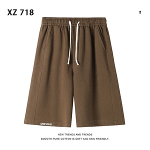 夏季薄款宽松华棉舒适潮牌5分五分休闲裤男  XD1716特批35图片