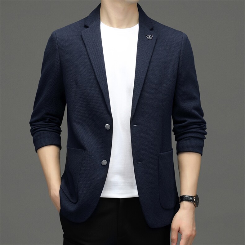 M23088-69钱塘2020-2中年男士西装外套商务休闲长袖纯色外衣P270，男装西服，钱塘207-2