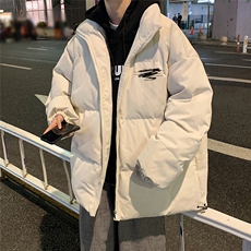 港风夜景冬款宽松字母印花百搭立领棉服A247-MY2102特批60控99，男装棉衣，电商A247