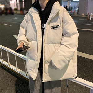 港风夜景冬款宽松字母印花百搭立领棉服A247-MY2102特批60控99图片