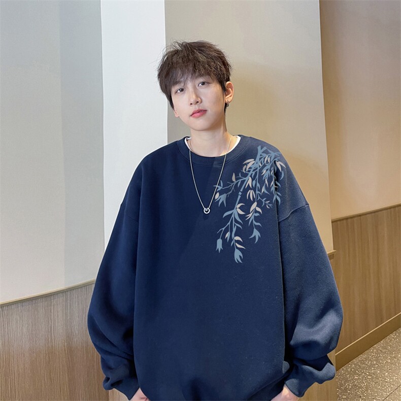！圆领卫衣男装港风长袖t恤男外套男WY503-特P23,男装卫衣,电商B371