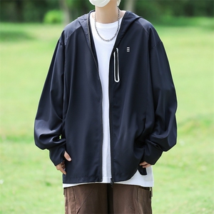 日系休闲冰丝防晒衣男女夏季薄款连帽夹克潮牌户外运动冲锋衣外套图片