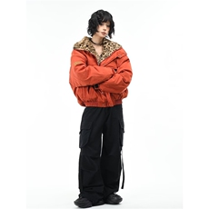 冬季美式棉服工装夹克男宽松潮牌冲锋衣男红色休闲外套TT530P102，男装夹克，星座1013-5