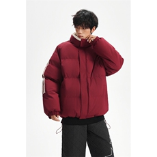 ！冬季条纹五防立领加绒加厚棉衣情侣撞色棉服外套MY7777-P68，男装棉衣，星座610B-1