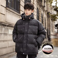TIM 2026冬季新款90%白鸭绒中长款连帽羽绒服男XZ109-Y1266-P218图片