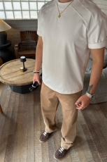 [网图]夏季新款拼接短袖T恤休闲正肩圆领男X64123-TP14不，男装T恤，电商A102