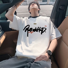 CT008短袖t恤男夏季新款潮牌男生体恤衫oversize大码美式圆领半袖，男装T恤，星座304A-1
