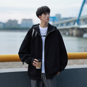 秋季现货纯色宽松二开开衫卫衣男DSA157B-W6998-P55图片