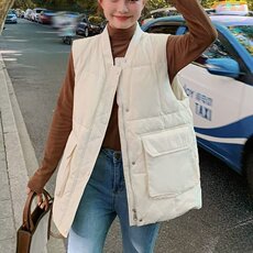 2025新款秋冬马甲女中长款法式复古坎肩宽松休闲上衣马夹外套，男装背心/马甲，星座1210-1