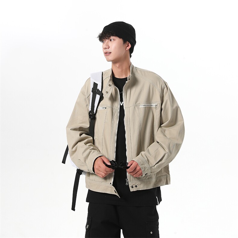 牛仔外套男秋季复古日系飞行员夹克高级感痞帅工装衣服JK1109-P78,男装夹克,星座1103-3