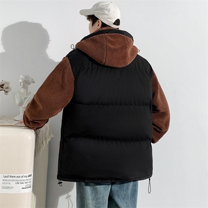 冬款青少年羊羔绒棉服假两件宽松棉衣外套男女 8338-P130控价178图片