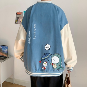 电商DSA028-JKC21L97 100聚酯 P50 2023新款印花棒球服外套控69图片