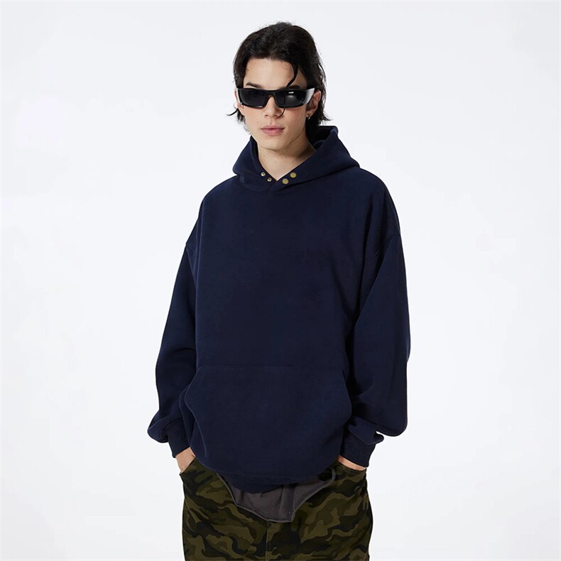 抖音得物高品质美式高街重磅曼巴棉古铜两粒扣连帽卫衣外套XS066，女装短外套，电商A486-1