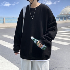 0982P20港风外景秋季百搭宽松休闲大码学生新款圆领套头卫衣，男装卫衣，电商A026-1