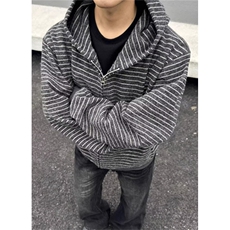原宿新款简约文艺气质高质量条纹卫衣潮流ins日系慵懒MW01，男装卫衣，星座1116A（原606A-3）