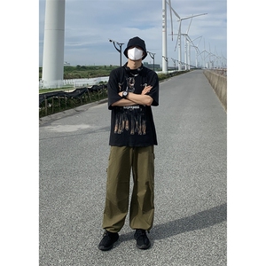 B221 美式ins街头hiphop宽松工装休闲裤子 LK23122-P65 控88图片