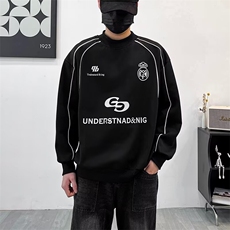 卫衣男2024秋冬季高街痞帅高级感撞色重磅宽松机车服外套W35，男装卫衣，星座1116A-1（原606A）
