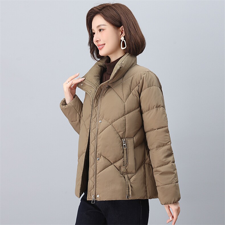 2024年冬季新款时尚立领棉服休闲羽绒棉棉服,女装棉衣/棉服,依恋蒂丝