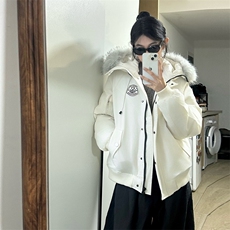 黄子弘凡同款NICEBAD原WORKSOUT连帽毛领派克羽绒棉服复古保暖，男装棉衣，星座506A