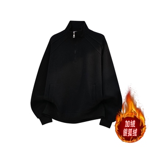 加绒银狐绒冬重磅450克设计感拉链立领外套AH907JR-P48图片