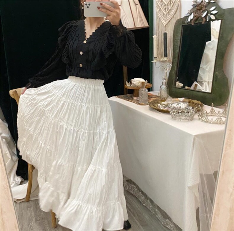 木耳边衬衣，女装，Mu Mu