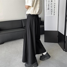 新中休闲裤男韩版潮流高街帅气阔腿2024夏季新款ins长裤K5256-P40，男装休闲裤，星座412-3