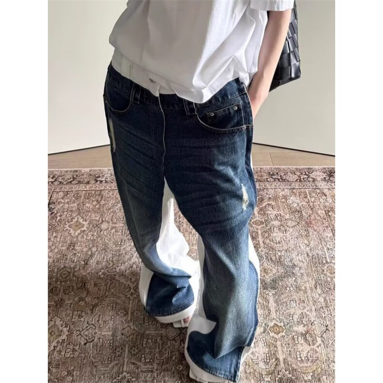 1506-1/KA5511/P54个性字母牛仔裤嘻哈ins潮高街潮流痞帅长裤男女,男装牛仔裤,星座1506-1