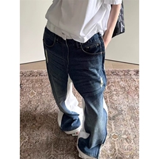 1506-1/KA5511/P54个性字母牛仔裤嘻哈ins潮高街潮流痞帅长裤男女，男装牛仔裤，星座1506-1