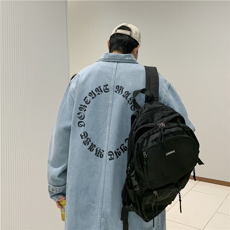 FY677-78限价118日系风衣港风长款大码宽松衣服休闲潮流秋季过膝,男装风衣,星座116